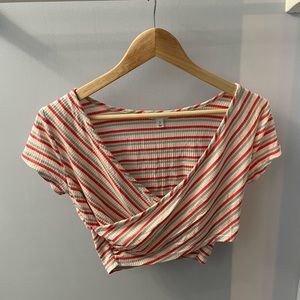 Striped pale pink Ardene top
